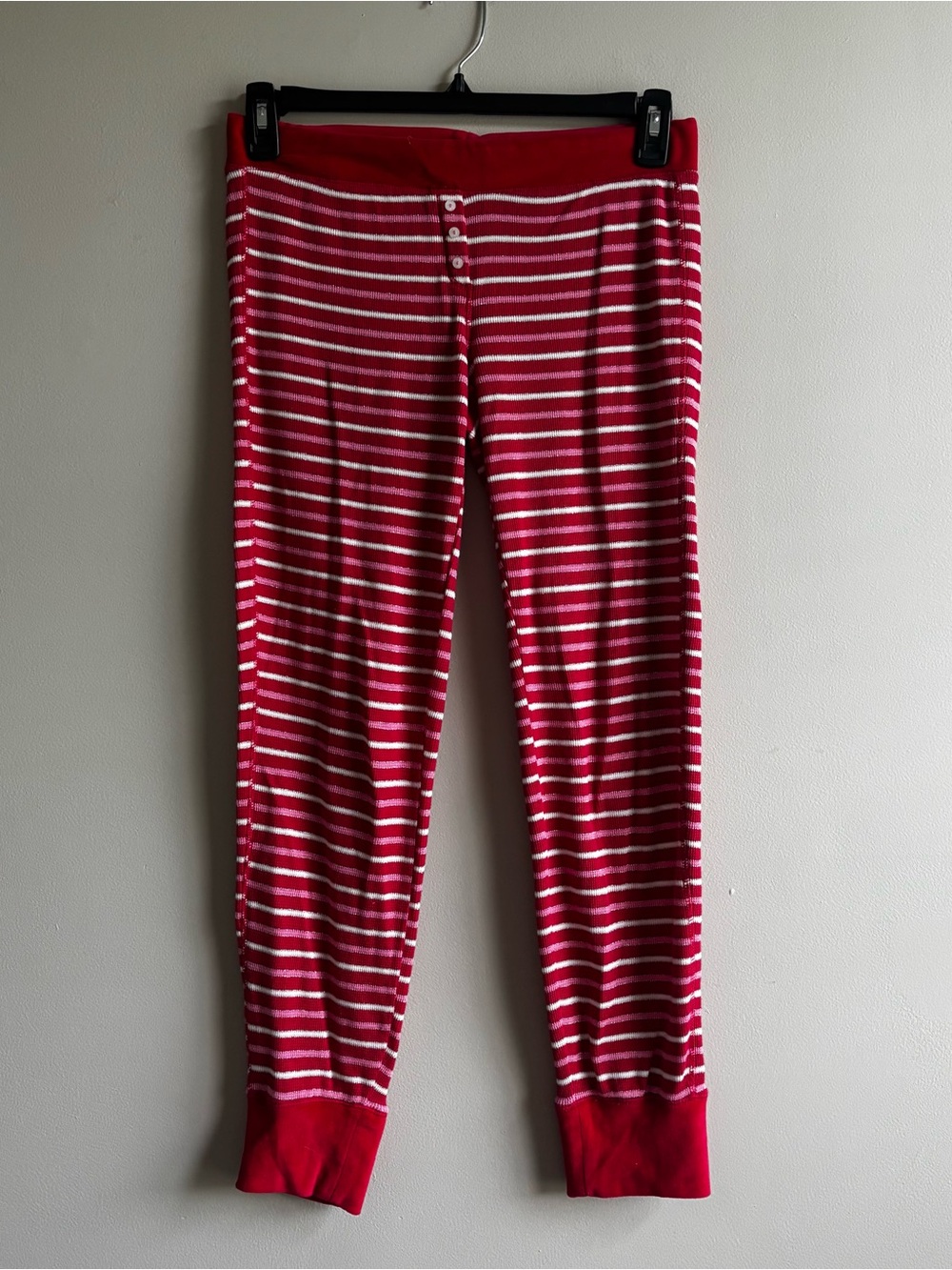 Victoria's Secret Red, Pink, and White Striped Long-Sleeve Pajama Set - Picture 6 of 9